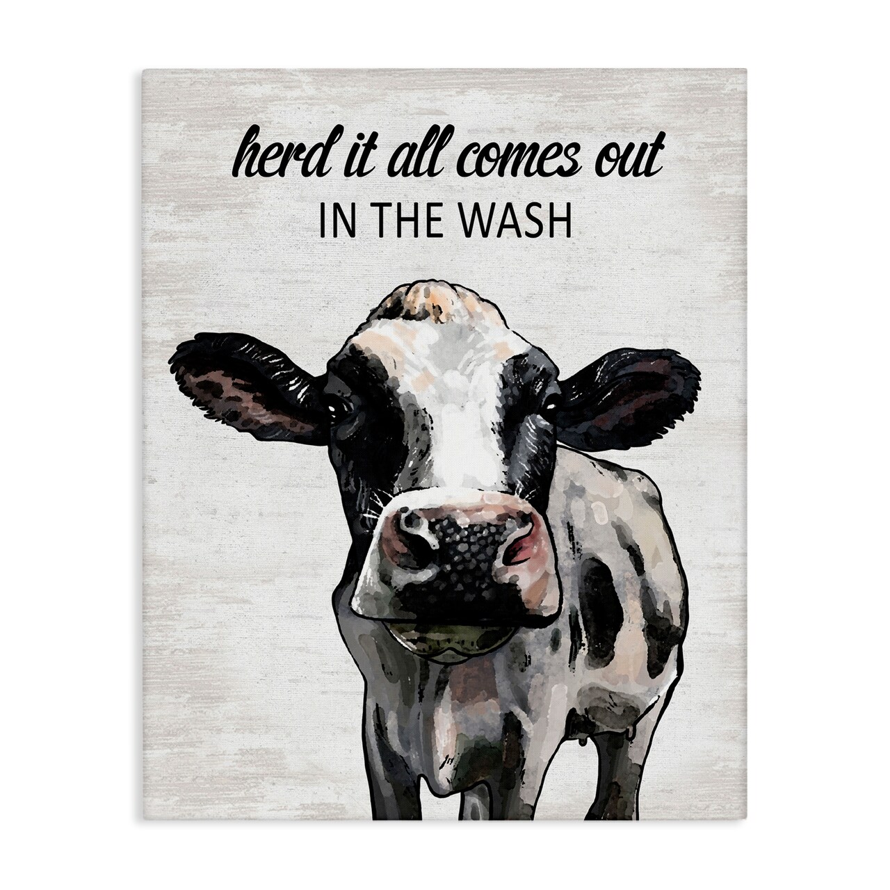 Stupell Industries Farm Animal Laundry Pun Canvas Design by Lettered and Lined